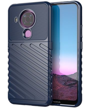 Nokia 5.4 Thunder Series Hoesje Back Cover TPU Blauw Hoesjes