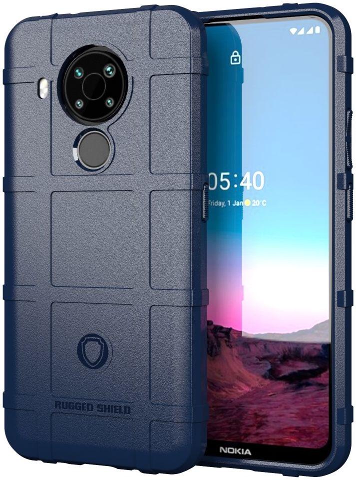 Nokia 5.4 Hoesje Shock Proof Rugged Shield Back Cover Blauw afbeelding 1