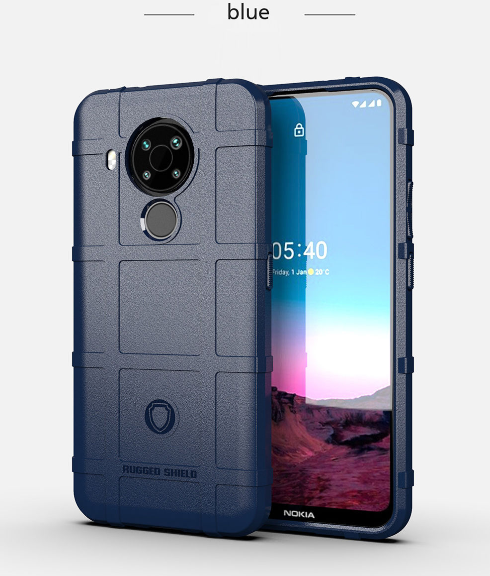 Nokia 5.4 Hoesje Shock Proof Rugged Shield Back Cover Blauw afbeelding 6