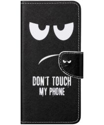 Nokia 5.4 Hoesje Portemonnee Book Case met Print Don't Touch