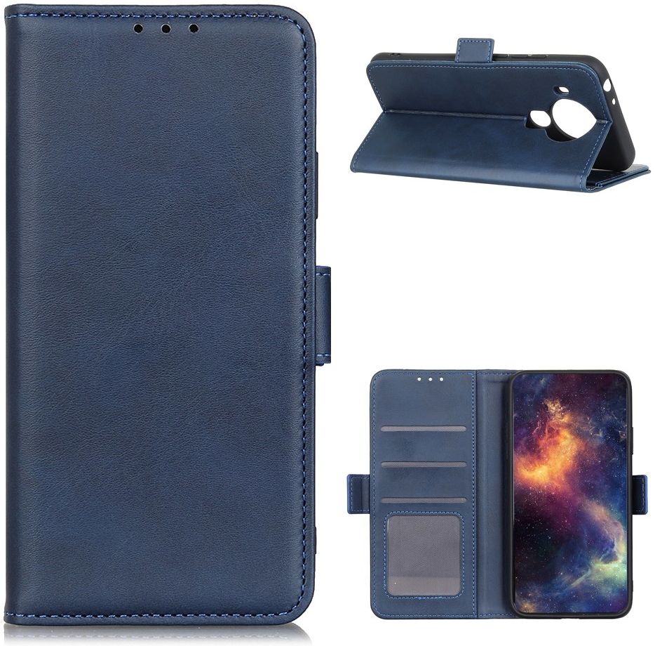 Nokia 5.4 Hoesje Portemonnee Book Case met Stand Blauw afbeelding 4