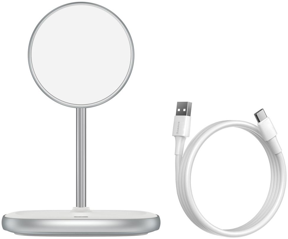 Baseus Bureau Houder Draadloos Opladen 15W voor Apple MagSafe Wit afbeelding 2