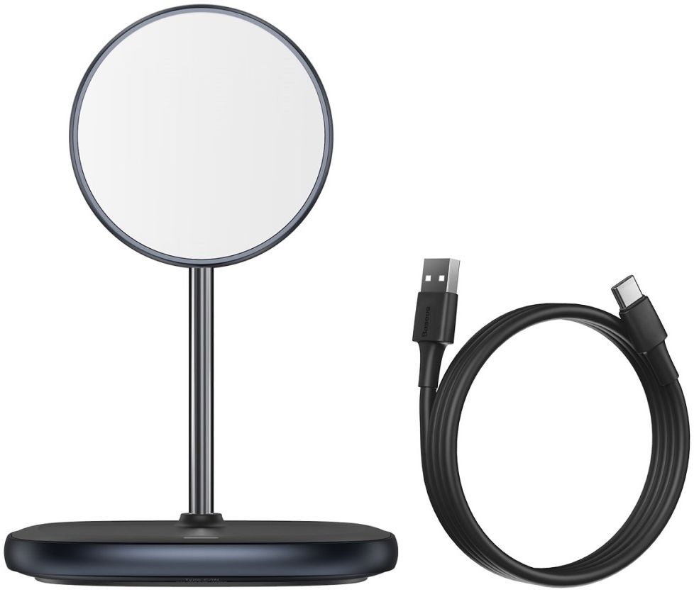 Baseus Bureau Houder Draadloos Opladen 15W voor Apple MagSafe Zwart afbeelding 2