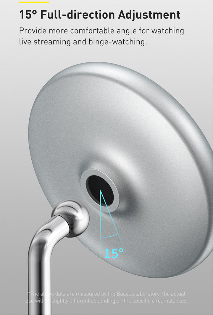 Baseus Bureau Houder Draadloos Opladen 15W voor Apple MagSafe Zwart afbeelding 18
