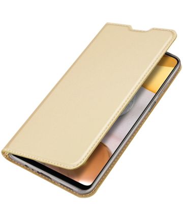Dux Ducis Skin Pro Series Samsung Galaxy A12 Hoesje Portemonnee Goud Hoesjes