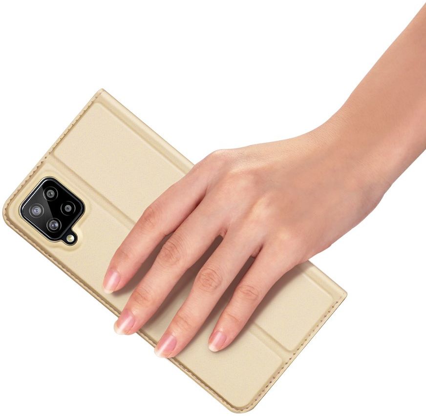 Dux Ducis Skin Pro Series Samsung Galaxy A12 Hoesje Portemonnee Goud afbeelding 4