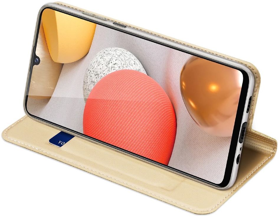 Dux Ducis Skin Pro Series Samsung Galaxy A12 Hoesje Portemonnee Goud afbeelding 8