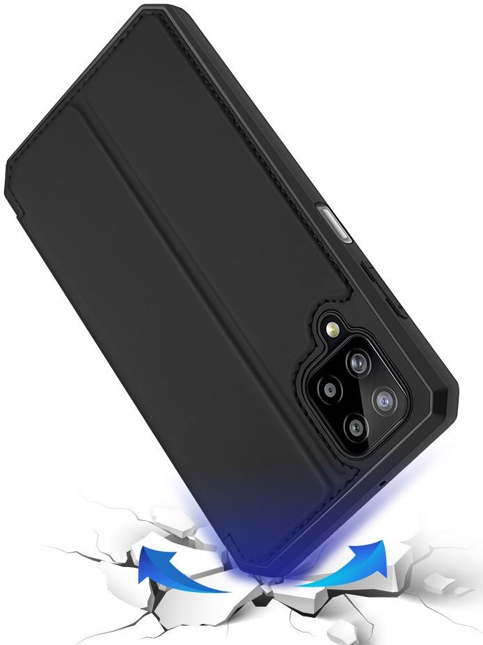 Dux Ducis Skin X Series Samsung Galaxy A12 Hoesje Book Case Zwart afbeelding 9