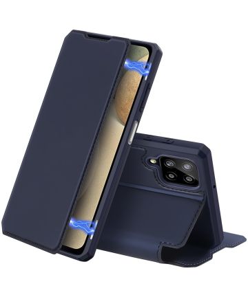Dux Ducis Skin X Series Samsung Galaxy A12 Hoesje Book Case Blauw Hoesjes