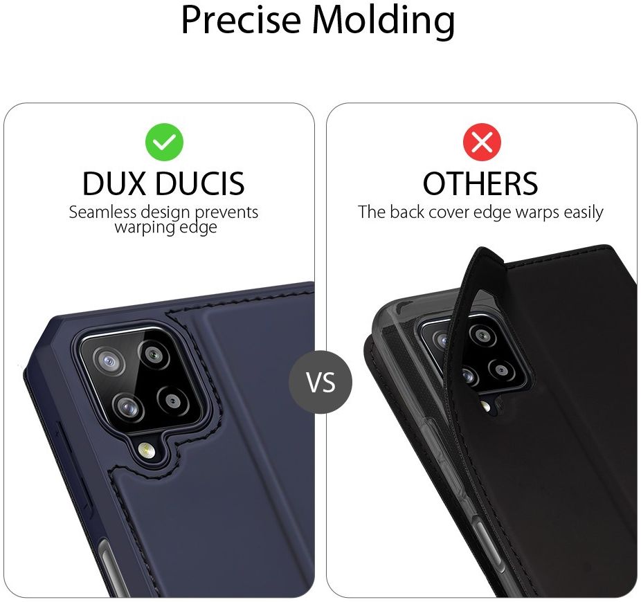 Dux Ducis Skin X Series Samsung Galaxy A12 Hoesje Book Case Blauw afbeelding 6