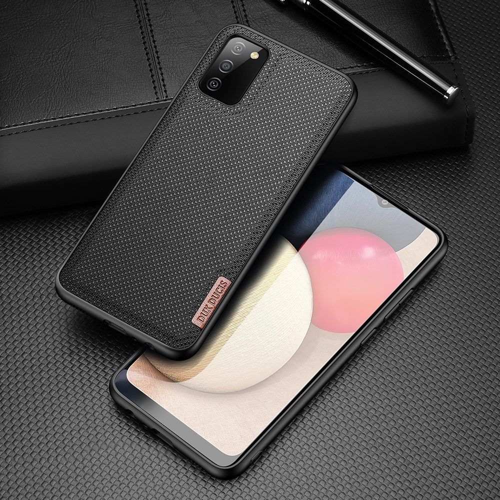 Dux Ducis Fino Series Samsung Galaxy A02s Hoesje Back Cover Zwart afbeelding 2