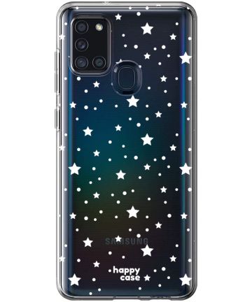 HappyCase Samsung Galaxy A21S Flexibel TPU Hoesje Sterretjes Print Hoesjes