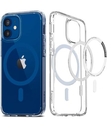 Spigen Ultra Hybrid iPhone 12/12 Pro Hoesje MagSafe Transparant/Blauw Hoesjes
