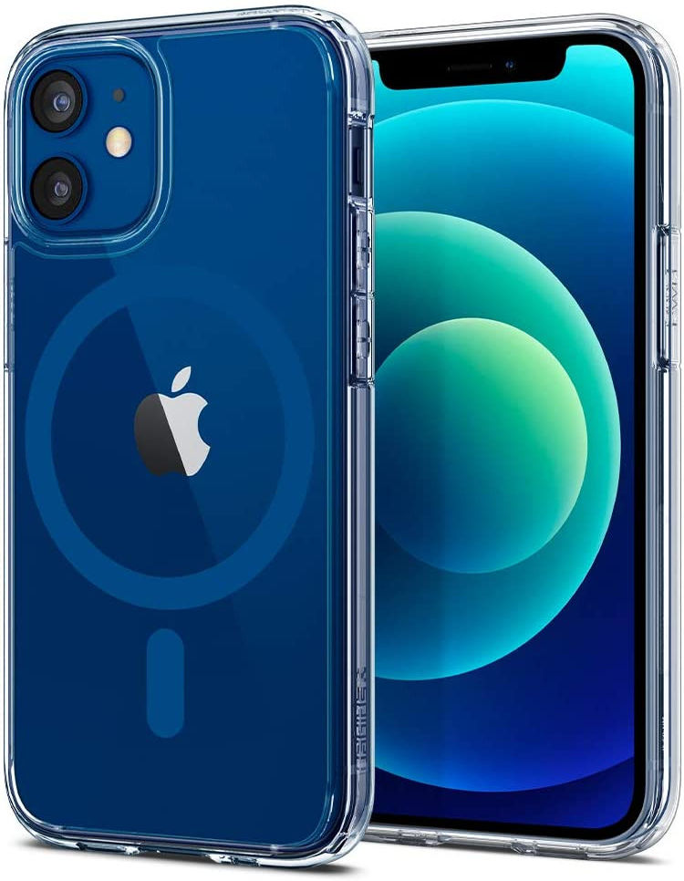 Spigen Ultra Hybrid iPhone 12/12 Pro Hoesje MagSafe Transparant/Blauw afbeelding 2