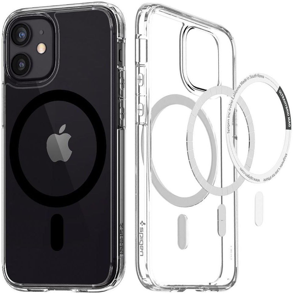 Spigen Ultra Hybrid iPhone 12/12 Pro Hoesje MagSafe Transparant/Zwart afbeelding 1
