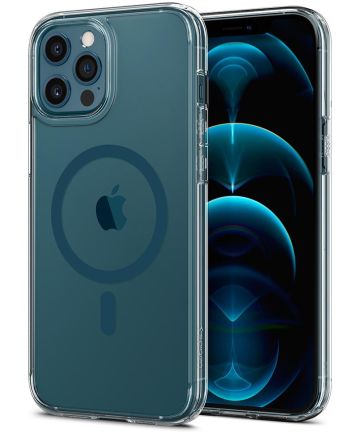 Spigen Ultra Hybrid iPhone 12 Pro Max Hoesje MagSafe Transparant/Blauw Hoesjes