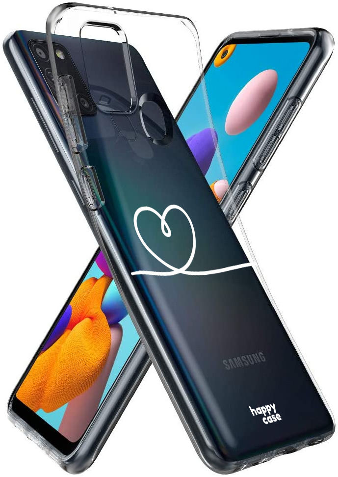 HappyCase Samsung Galaxy A21S Flexibel TPU Hoesje Hartje Print afbeelding 2