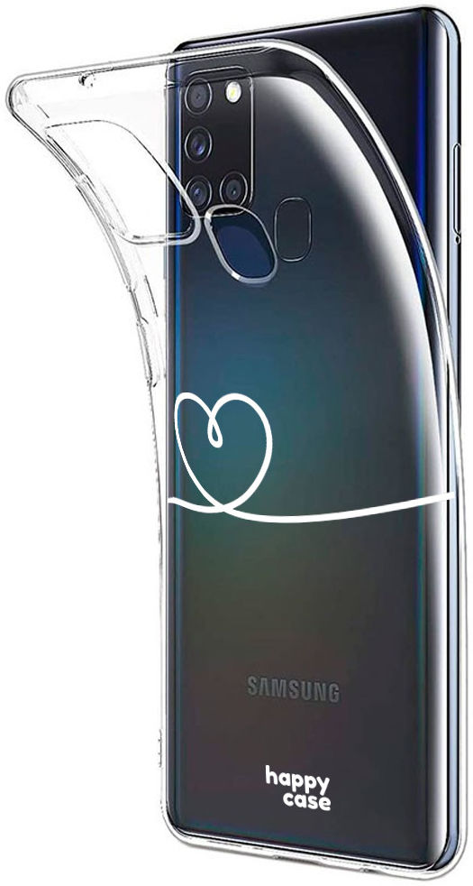 HappyCase Samsung Galaxy A21S Flexibel TPU Hoesje Hartje Print afbeelding 6
