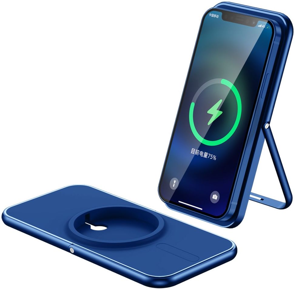 Verstelbare Opvouwbare Houder Standaard voor Apple MagSafe Blauw afbeelding 9