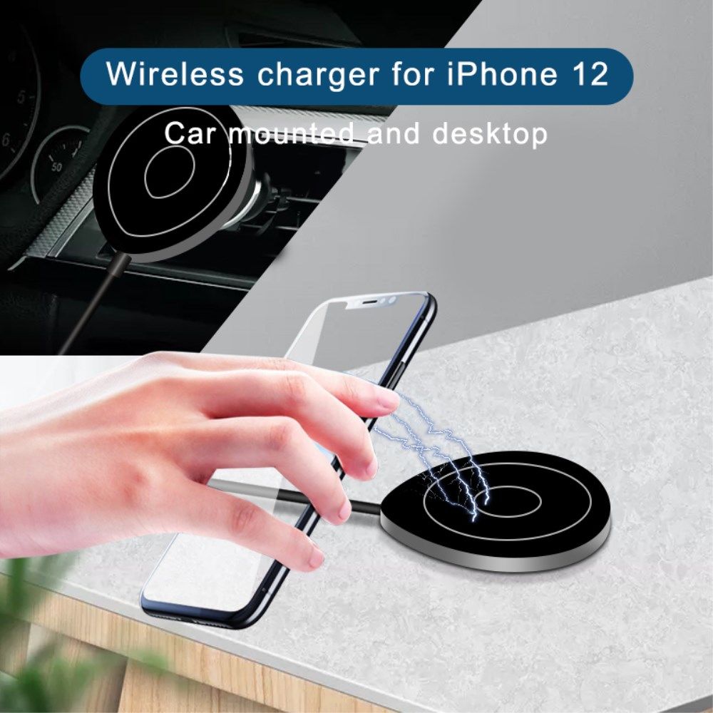 T15 Compacte Magnetisch Draadloze Oplader 15W voor Apple MagSafe Zwart afbeelding 5