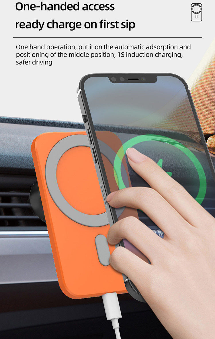 Telefoonhouder Ventilatierooster / Dashboard voor MagSafe 15W Groen afbeelding 5