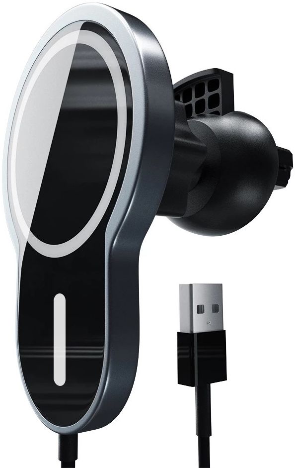 Ventilatierooster Telefoonhouder voor MagSafe met 15W QI Opladen Zwart afbeelding 1