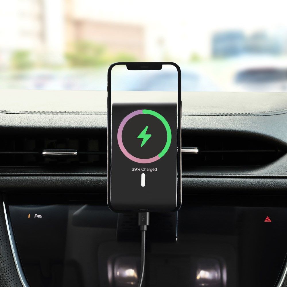 M5 Telefoonhouder Ventilatierooster met MagSafe en 7.5W Opladen Zwart afbeelding 2