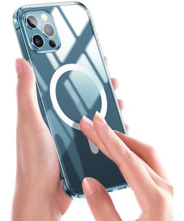 Apple iPhone 12 / 12 Pro Hoesje Flexibel TPU voor MagSafe Transparant Hoesjes
