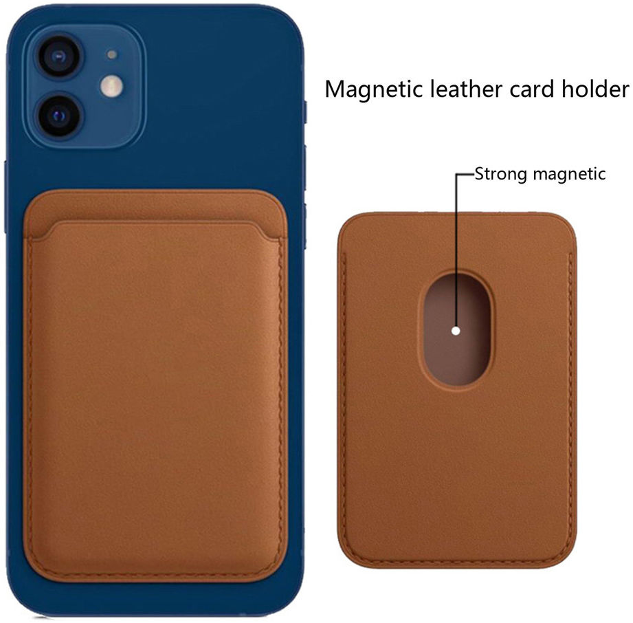 Magnetische Kaarthouder met Apple MagSafe Wallet Bruin afbeelding 3