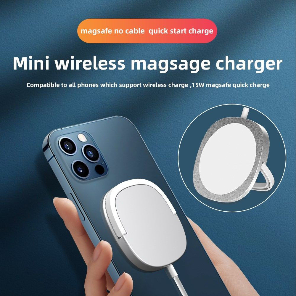 Magnetische Draadloze Oplader voor MagSafe 15W met Standaard Zwart afbeelding 2