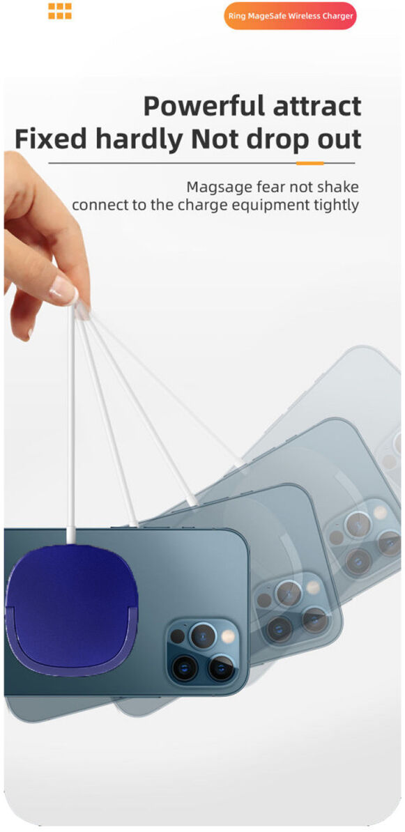 Magnetische Draadloze Oplader voor MagSafe 15W met Standaard Blauw afbeelding 4