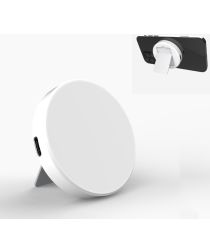 Magnetische Draadloze Oplader 15W met Standaard voor MagSafe Wit