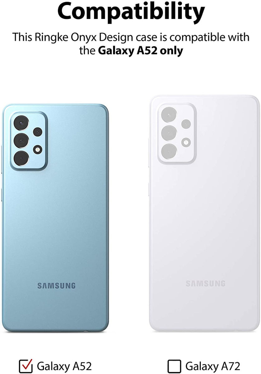 Ringke Onyx Samsung Galaxy A52 / A52S Hoesje Flexibel TPU Zwart afbeelding 9