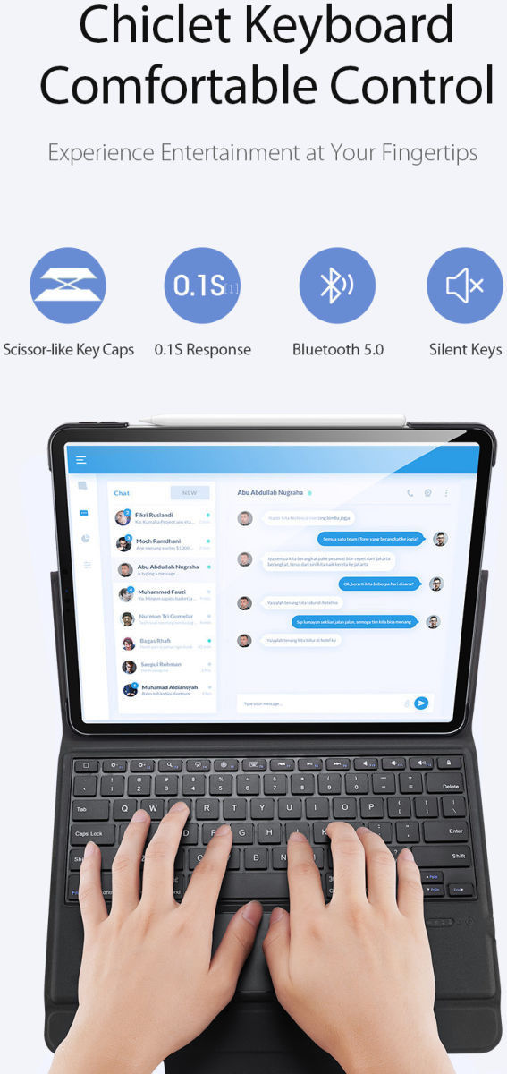 Dux Ducis Apple iPad Pro 12.9 (2018/2020) Hoes Bluetooth Toetsenbord afbeelding 9