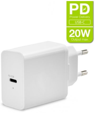 Mobilize Fast Travel Charger 20W USB-C Power Delivery Oplader Wit Opladers