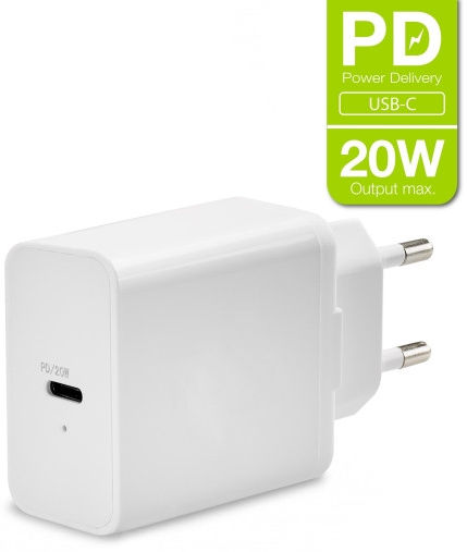 Mobilize Fast Travel Charger 20W USB-C Power Delivery Oplader Wit afbeelding 1