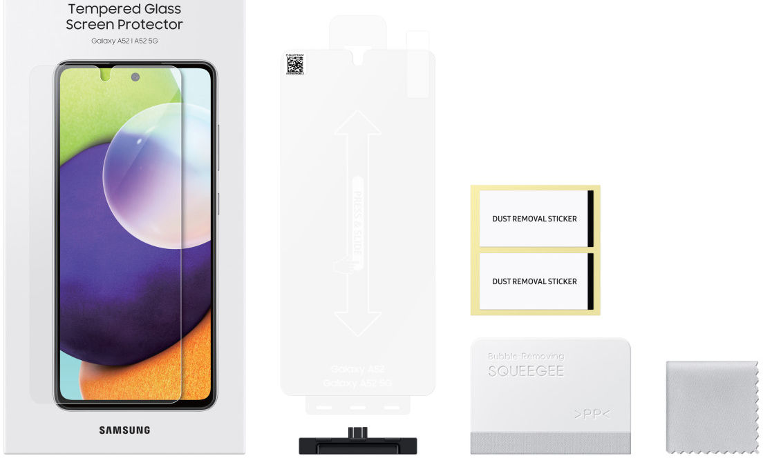 Originele Samsung Galaxy A52 / A52S Screen Protector Tempered Glass afbeelding 6