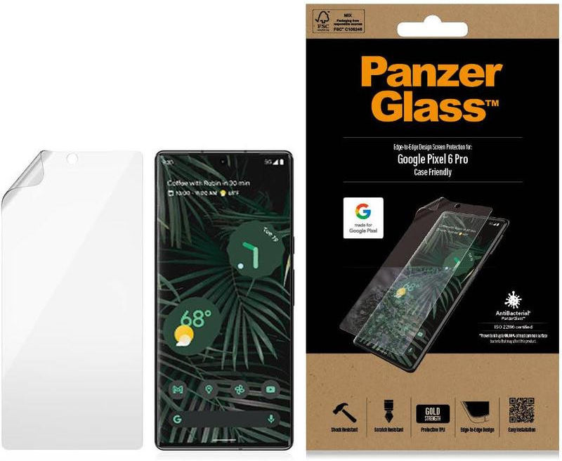PanzerGlass Google Pixel 6 Pro Case Friendly Protector Antibacterieel afbeelding 5