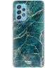 HappyCase Samsung Galaxy A52 / A52S Hoesje Flexibel TPU Aqua Marmer