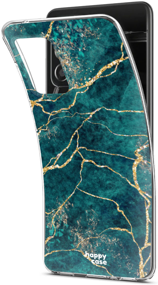 HappyCase Samsung Galaxy A52 / A52S Hoesje Flexibel TPU Aqua Marmer afbeelding 6