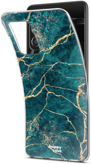 HappyCase Samsung Galaxy A52 / A52S Hoesje Flexibel TPU Aqua Marmer afbeelding 6