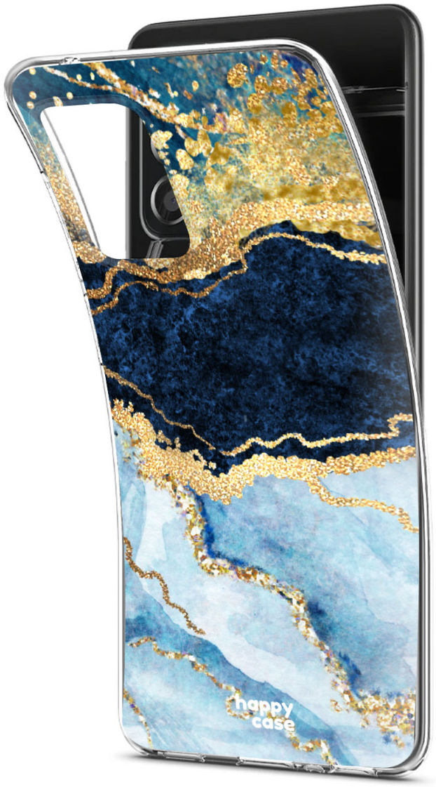 HappyCase Samsung Galaxy A52 / A52S Hoesje Flexibel TPU Blauw Marmer afbeelding 8