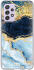 HappyCase Samsung Galaxy A52 / A52S Hoesje Flexibel TPU Blauw Marmer afbeelding 11