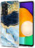 HappyCase Samsung Galaxy A52 / A52S Hoesje Flexibel TPU Blauw Marmer afbeelding 2