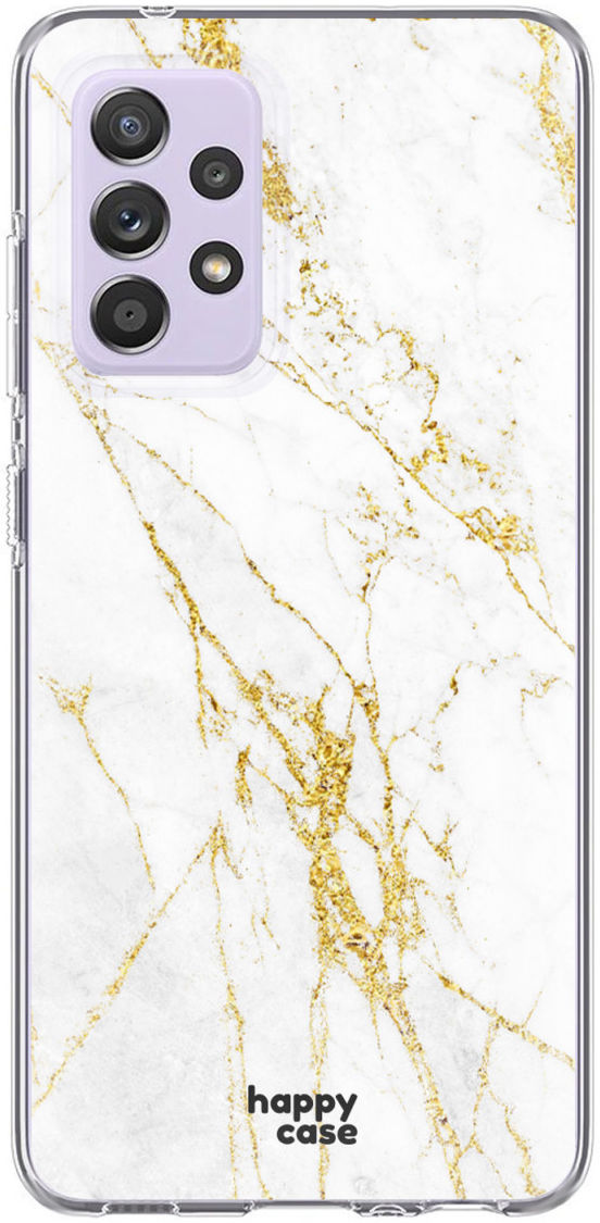 HappyCase Samsung Galaxy A52 / A52S Hoesje Flexibel TPU Wit Marmer afbeelding 10