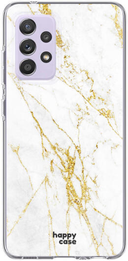 HappyCase Samsung Galaxy A52 / A52S Hoesje Flexibel TPU Wit Marmer afbeelding 10