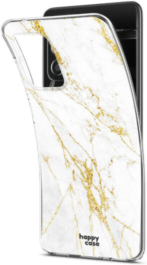 HappyCase Samsung Galaxy A52 / A52S Hoesje Flexibel TPU Wit Marmer afbeelding 7