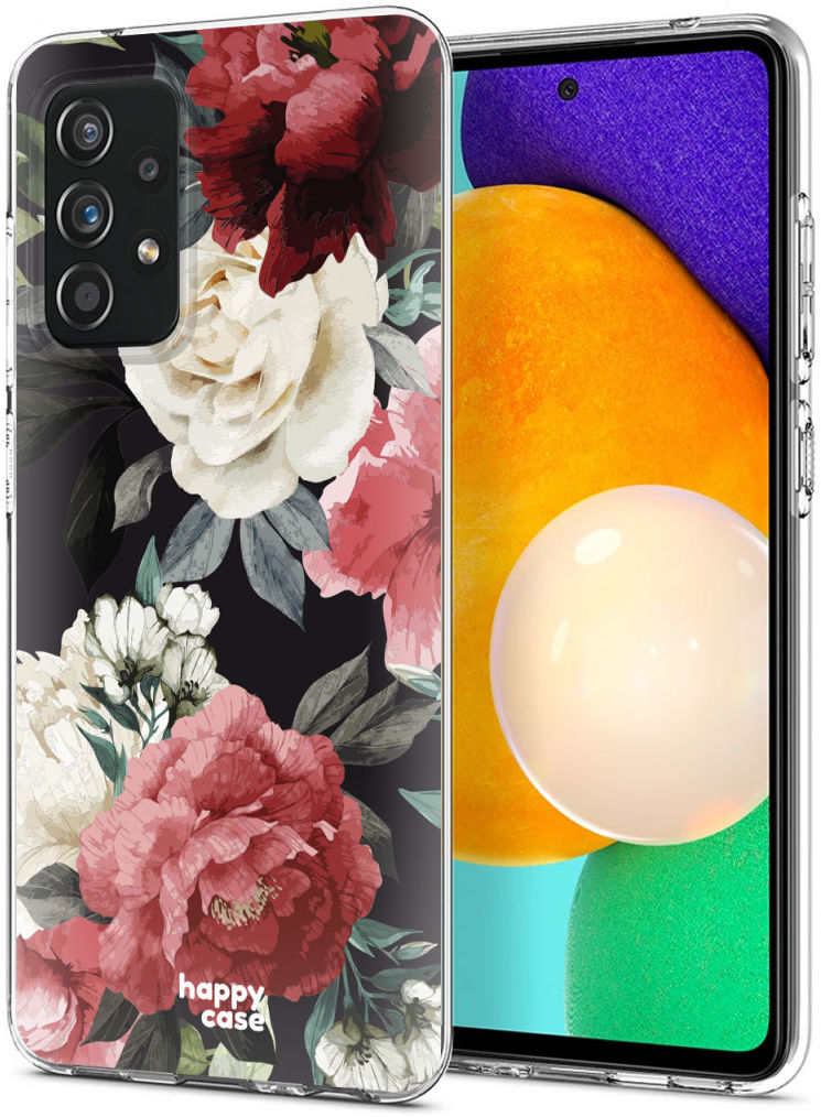 HappyCase Samsung Galaxy A52 / A52S Hoesje Flexibel TPU Rozen afbeelding 2