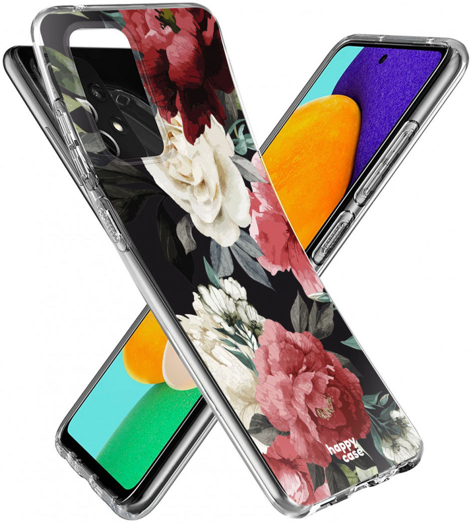 HappyCase Samsung Galaxy A52 / A52S Hoesje Flexibel TPU Rozen afbeelding 8