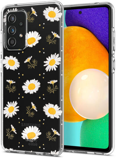 HappyCase Samsung Galaxy A52 / A52S Hoesje Flexibel TPU Bloemen afbeelding 7